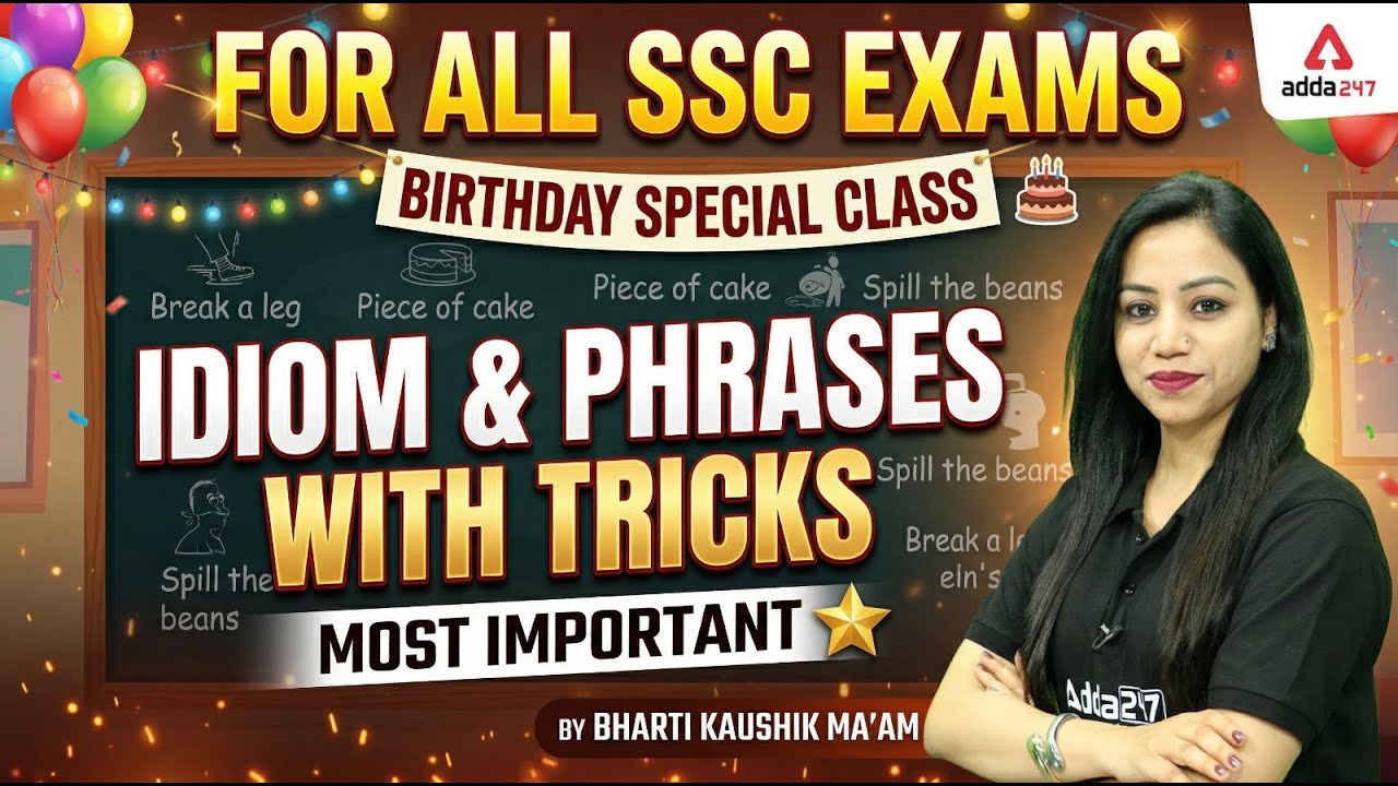 SSC Exams 2026 | SSC English PYQ #9 | English for SSC CGL, CHSL, CPO, GD & MTS Exam | By Bharti Mam