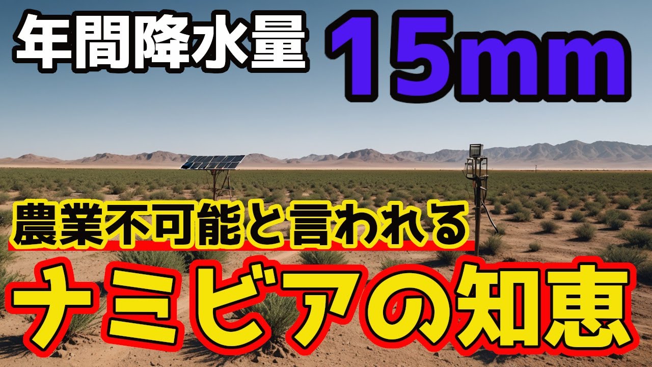 年間ほぼ雨が降らない国…ナミビアはどうやって農業をしているのか？
