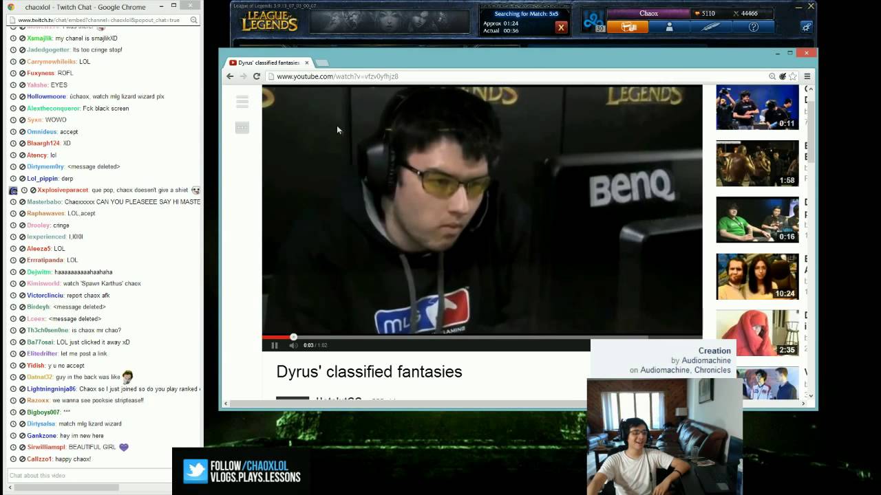 Chaox enjoying HotslutGG videos