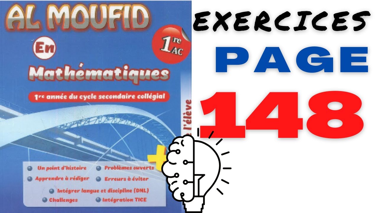 AL MOUFID EN MATHEMATIQUES  1AC EXERCICES 19 20 21 23 24 25 26 27  PAGE 148