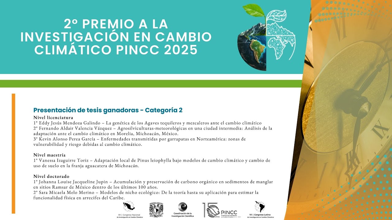 2° Premio a la Investigación en Cambio Climático PINCC 2025 - Categoría 2