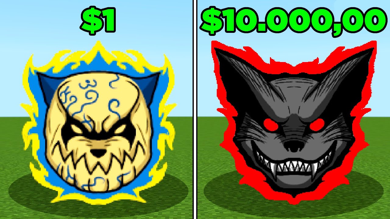 BIJUU DO NARUTO DE R$1 VS R$10.000