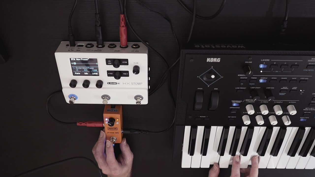 Synth meets pedal - MXR Phase 95 (bonus comparison to the script phaser in HX stomp)