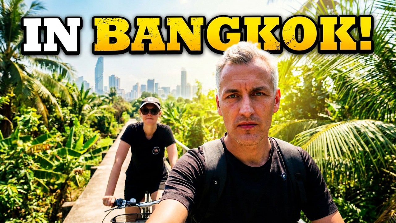 BANGKOK , Thailand - Unterwegs mit dem Rad durch Bangkoks grüne Lunge.