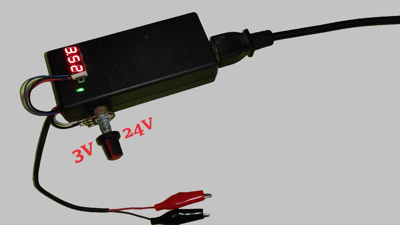 Turn any laptop fixed voltage Adapter to variable voltage adapter (3V - 24V)