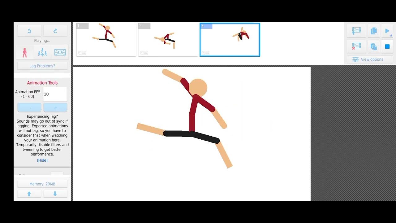 راني نتعلم انميشن ستيك مان 