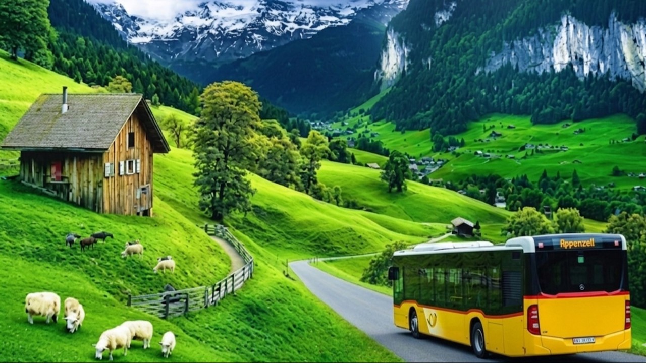 🚗 Switzerland 4K Scenic Drive 🇨🇭  After the Rain Breathtaking Alps, Peaceful Villages & Relaxing