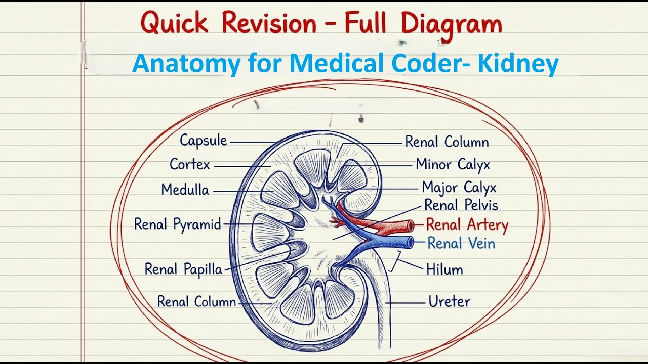 Anatomy of Kidney for Medical Coder