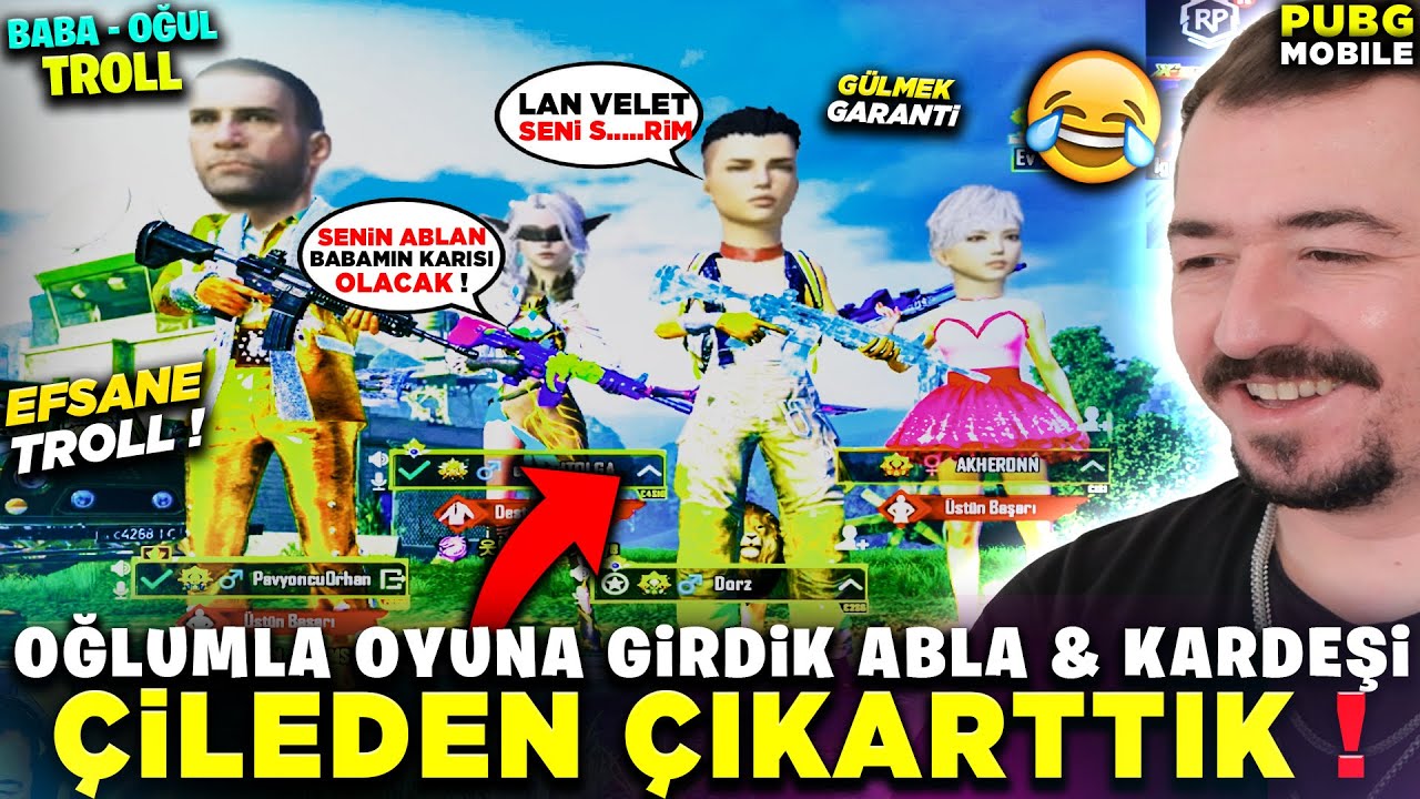 OĞLUMLA OYUNA GİRDİK - ABLA & KARDEŞİ ÇİLEDEN ÇIKARTTIK - PUBG MOBİLE TROLL - Gülmek Garanti