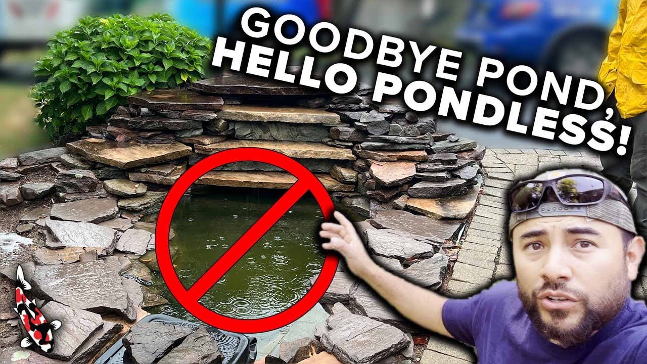 Turning An Old Micro Pond into a Pondless Waterfall