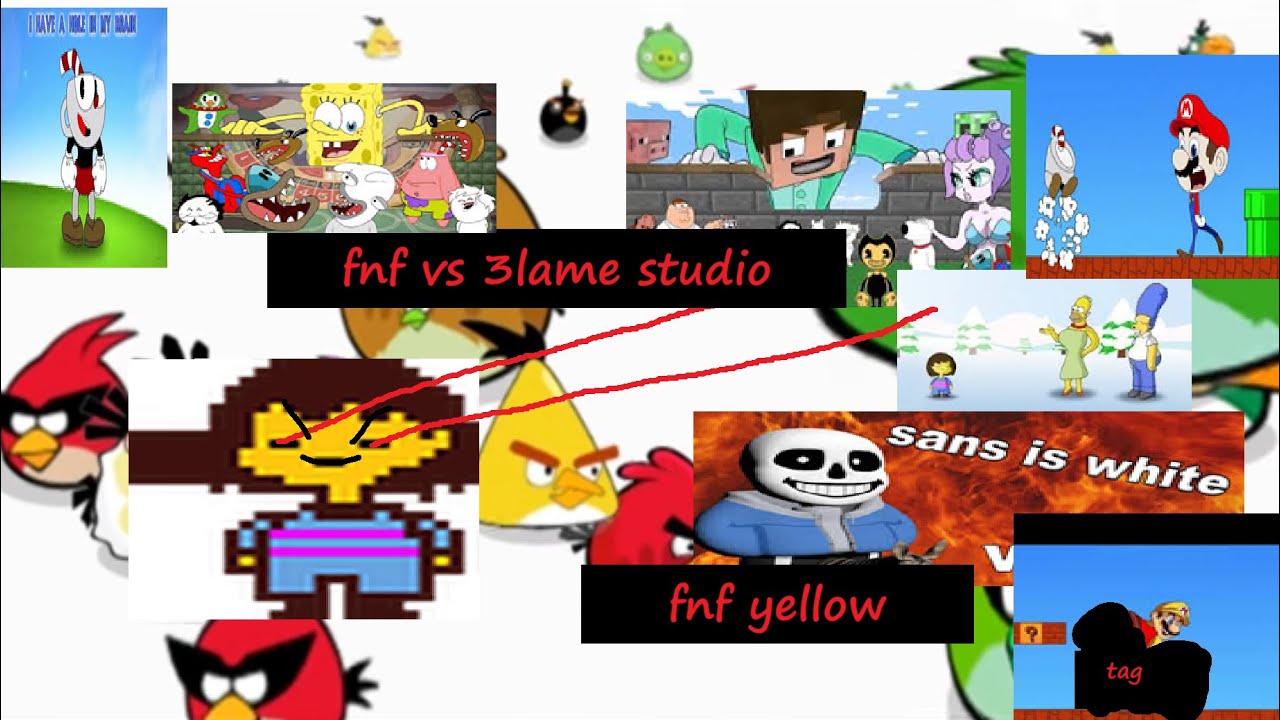 FNF YellowMod Gameplay - 3LameStudio Mod