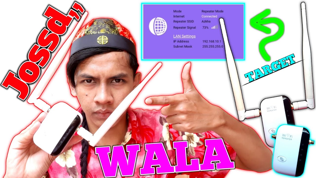Simulasi Ngebajak WIFI Tetangga Pake WIFI REPEATER PORTABEL RAKITAN || AUTO WIFI GRATIS UNLIMITED