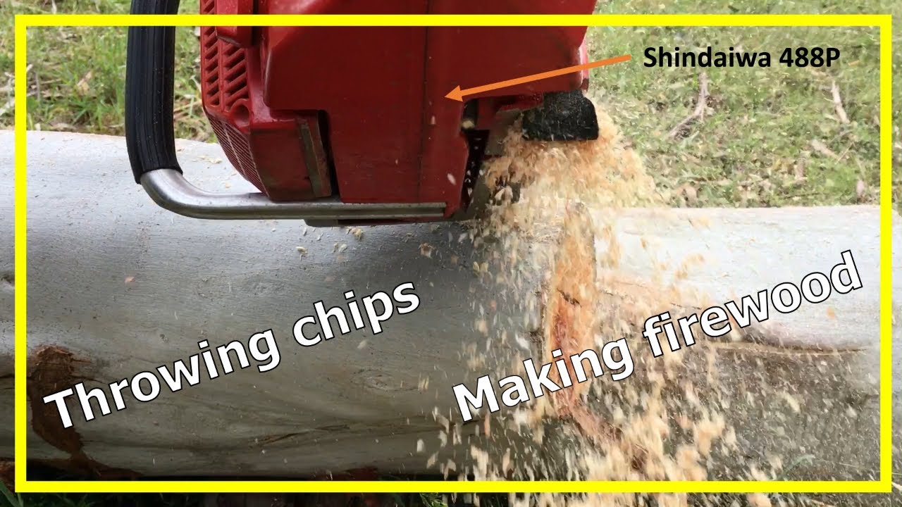Throwing wood chips & Making firewood!