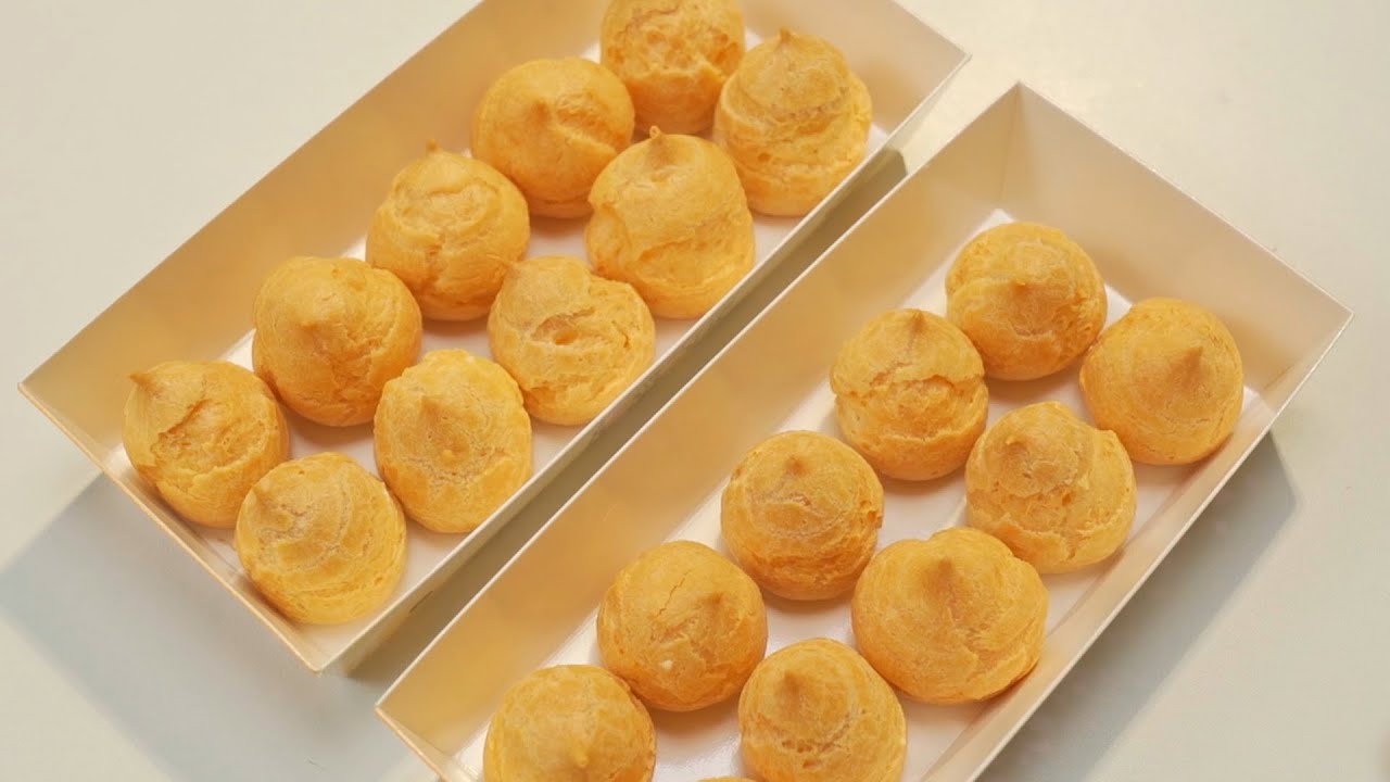 Mini Cream Puffs | Choux Au Craquelin | How To Make Easy Cream Puffs