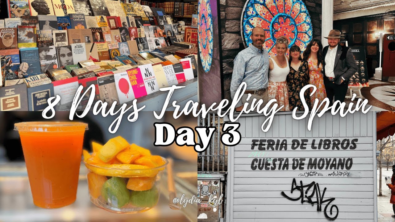 8 Days Traveling Spain + Day 3 Madrid + Used Books, Food Vendor Market, & Musical!