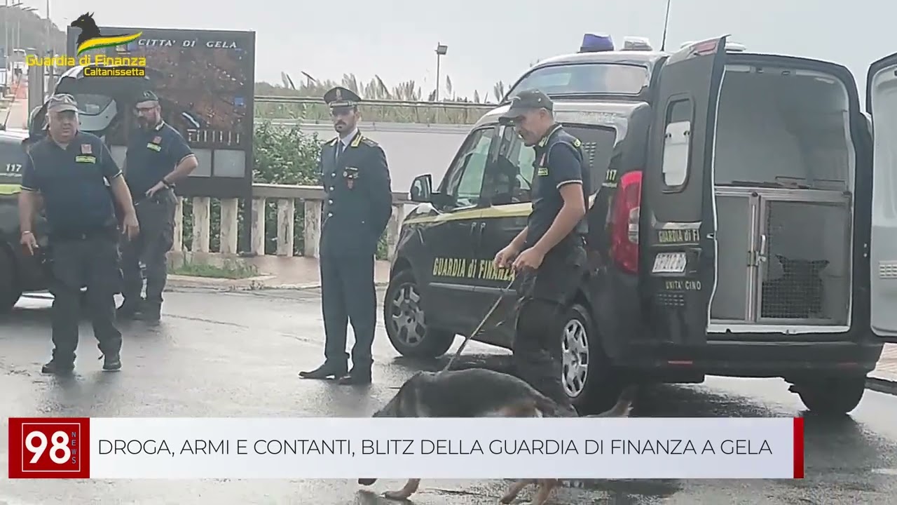 DROGA, ARMI E CONTANTI, BLITZ DELLA GUARDIA DI FINANZA A GELA