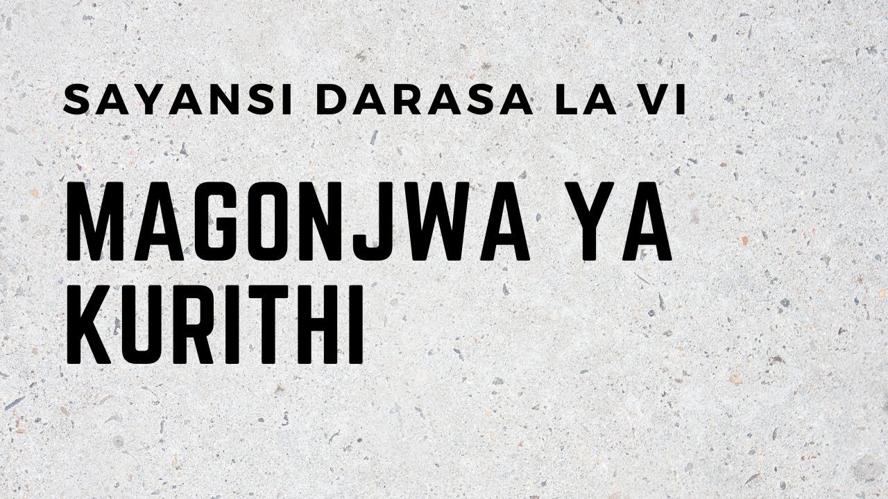SAYANSI DARASA LA VI  MAGONJWA YA KURITHI