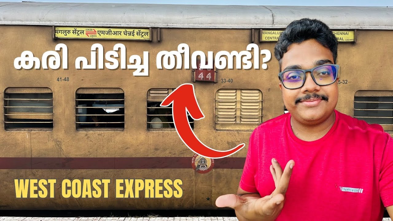 West Coast Super Fast Express 🔥 | Mangaluru to Chennai | Train Journey Vlog in Malayalam