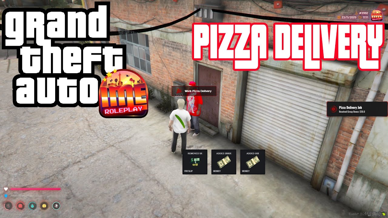 Tutorial Kerja Pengantar Pizza (GTA V IME ROLEPLAY) EZ MONEY❗❗ untuk Pemula. #imeroleplay #imerp