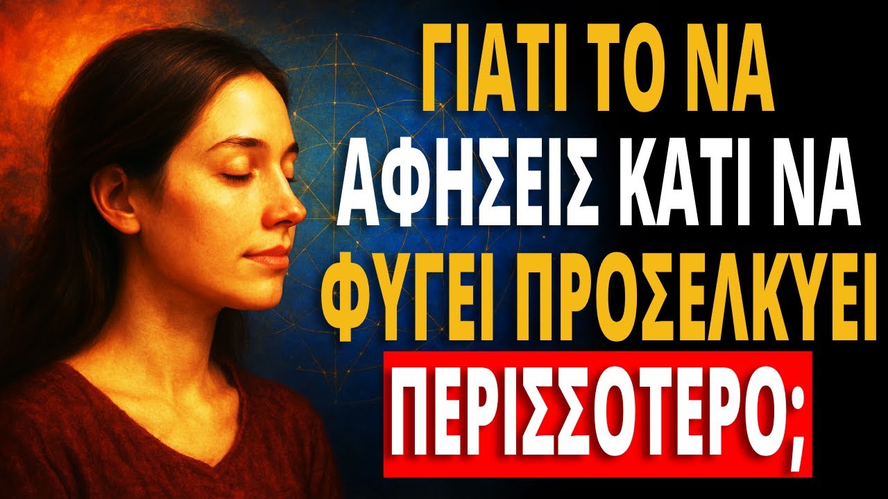 ΑΝ ΠΡΑΓΜΑΤΙΚΑ ΘΕΛΕΙΣ ΚΑΤΙ, ΑΦΗΣΕ ΤΟ ΝΑ ΦΥΓΕΙ ΚΑΙ ΘΑ ΤΟ ΠΡΟΣΕΛΚΥΣΕΙΣ