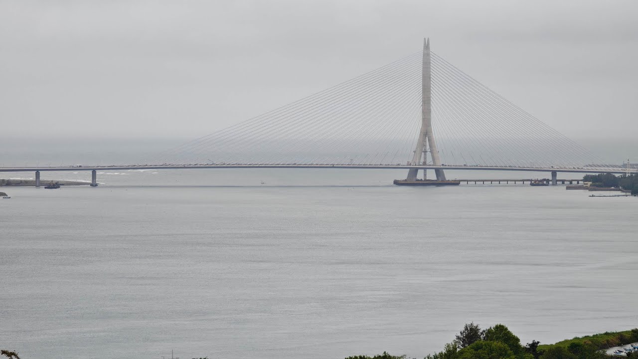 淡江大橋即時畫面03.19台灣最新地標！世界第一單塔斜張橋 The world's longest single-tower, asymmetric cable-stayed bridge