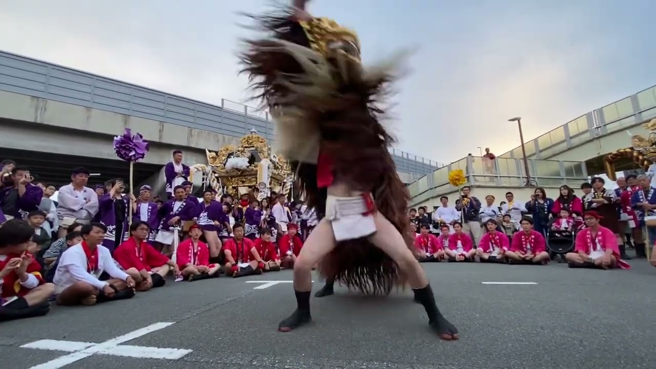 令和5年度 播州秋祭り 荒井神社 扇町 宵宮【蓮池・日之出三町練り 獅子舞】
