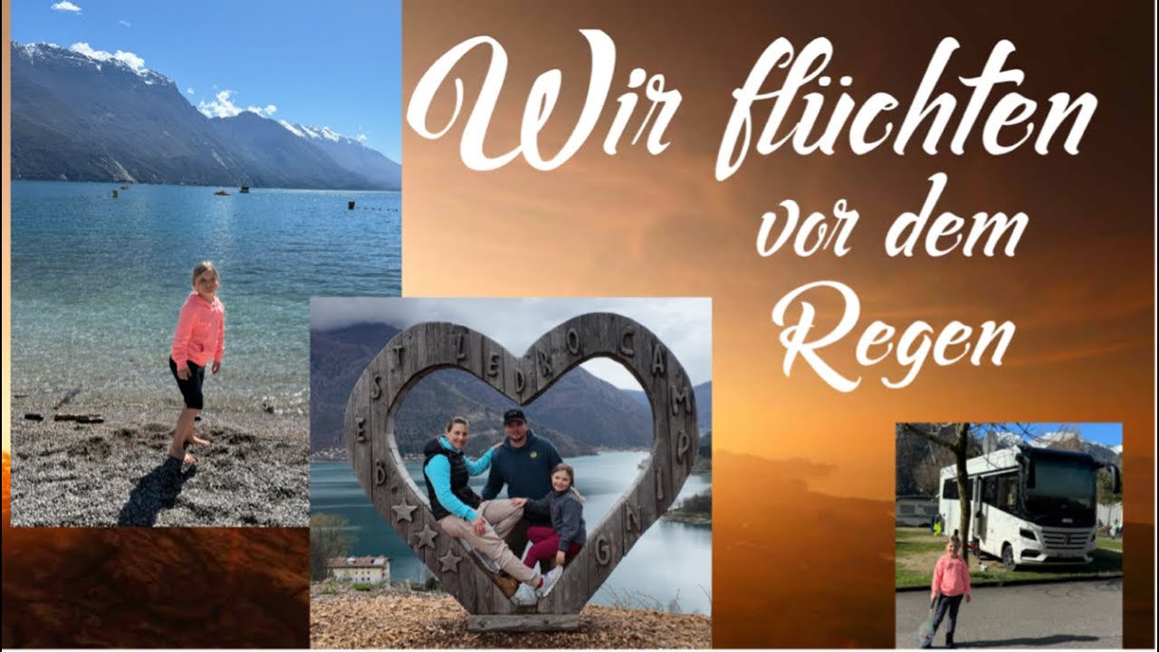 Wir flüchten vor dem Regen an den Lago di Ledro #camping #morelo #campingislife #lago #regen