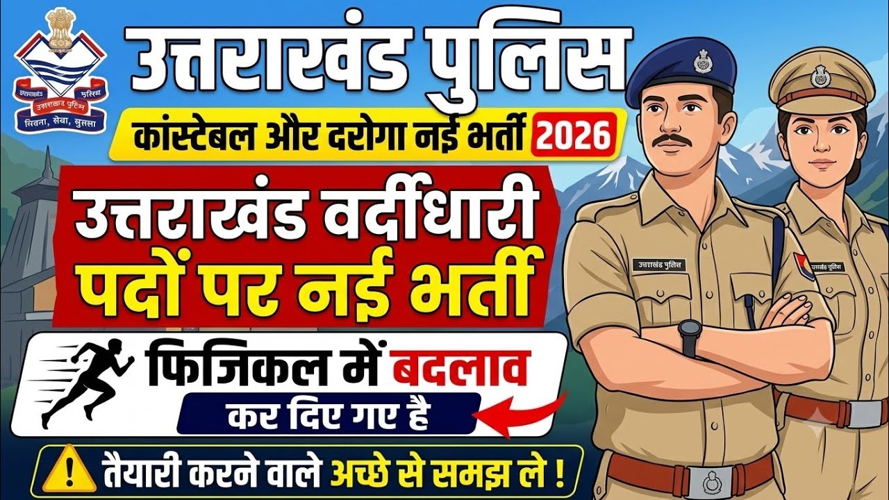 Uttarakhand Police Constable & Sub-Inspector New Recruitment! Rule Amendment & Changes in Physica...