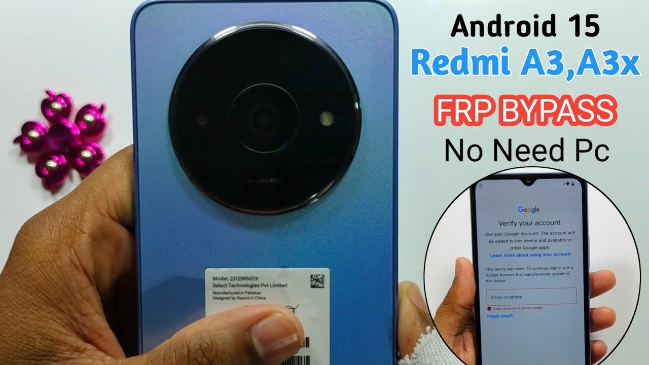 Redmi A3,A3x Android 15 Frp bypass Unlock 🆕 Method Without Pc 🎉 Forgot FRP BYPASS Android 15 
