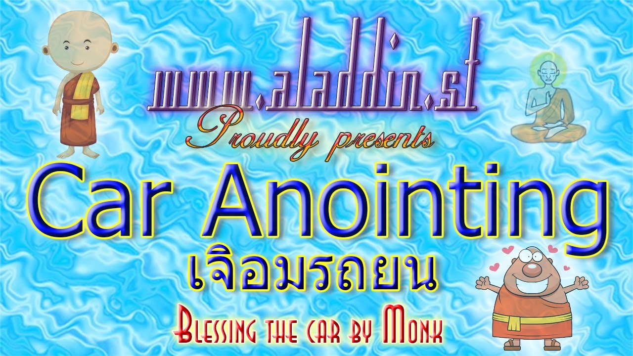 Car Anointing, car blessed by Thai Monk, Luang Paa Tong Krum at Wat Nong Prachum in Kanchanaburi