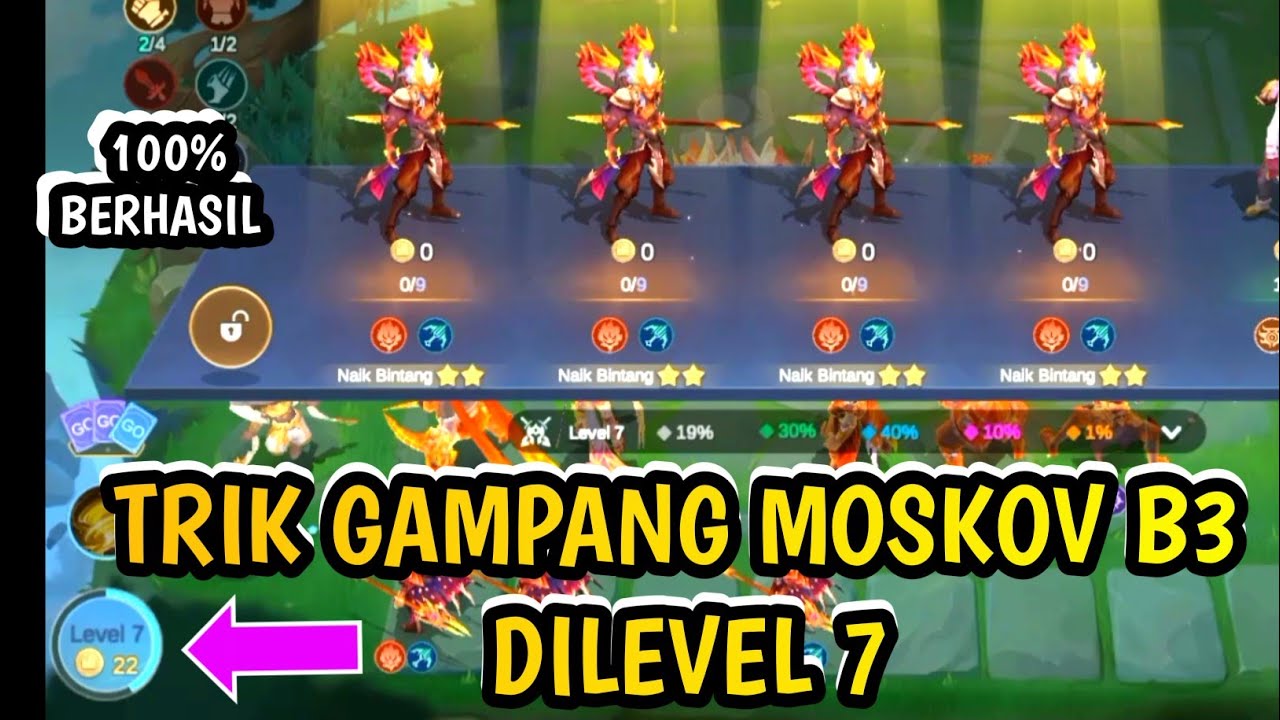 MCGG||TRIK MOSKOV B3 DILEVEL 7 PAKE COMMANDER VALE TERBARU||AUTO WIN BOSS||MAGIC CHESS GOGO 