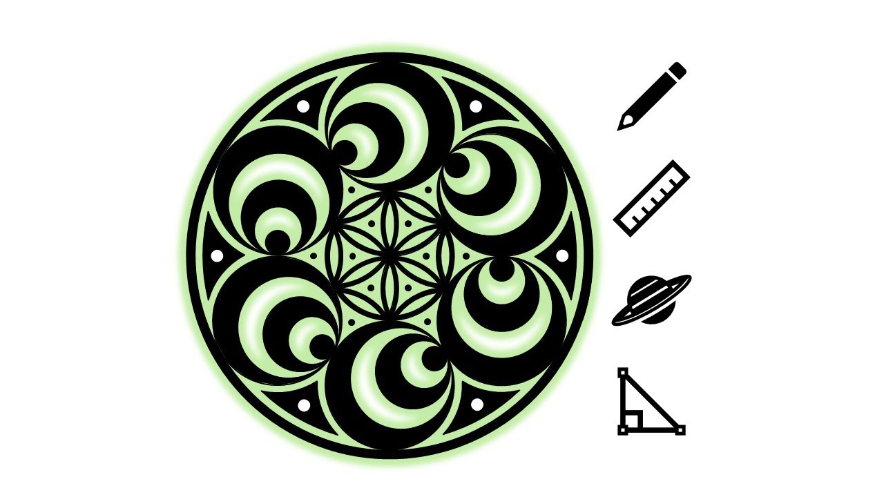 Geometry of Islamic Design | How to draw geometric design | full tutorial | Islamic ornament