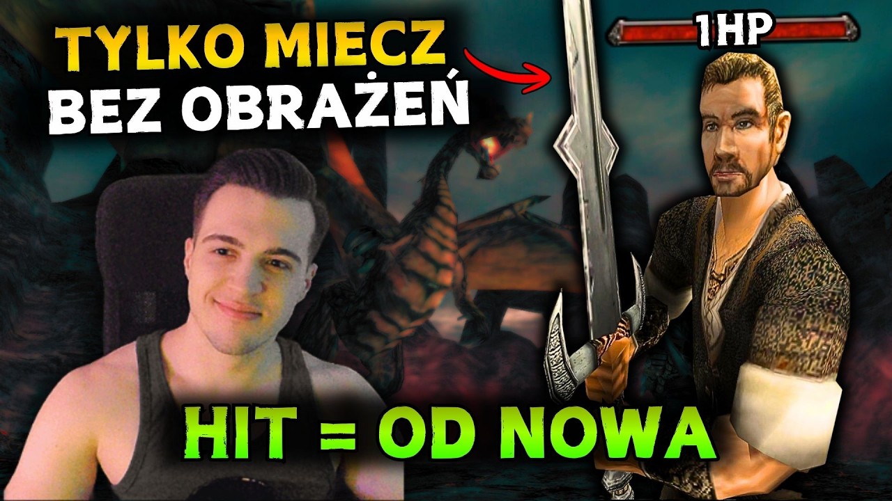 🔴 Gothic 2 - BEZ OBRAŻEŃ 💀 TYLKO MIECZ ⚔️ Challenge / Speedrun