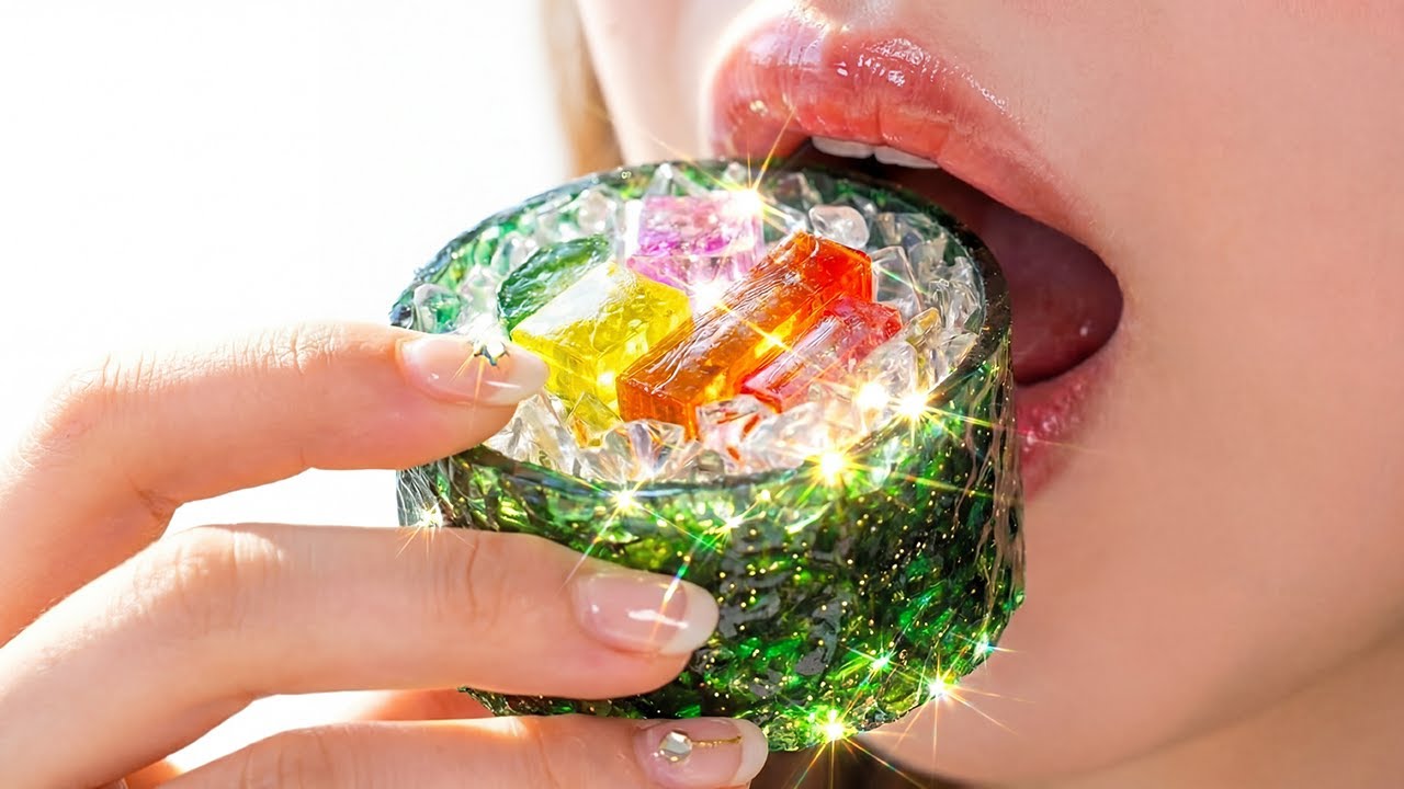 韓国のキンパを作ってみました！✨ でも、全てガラス素材なんです😂 | Glass AI ASMR