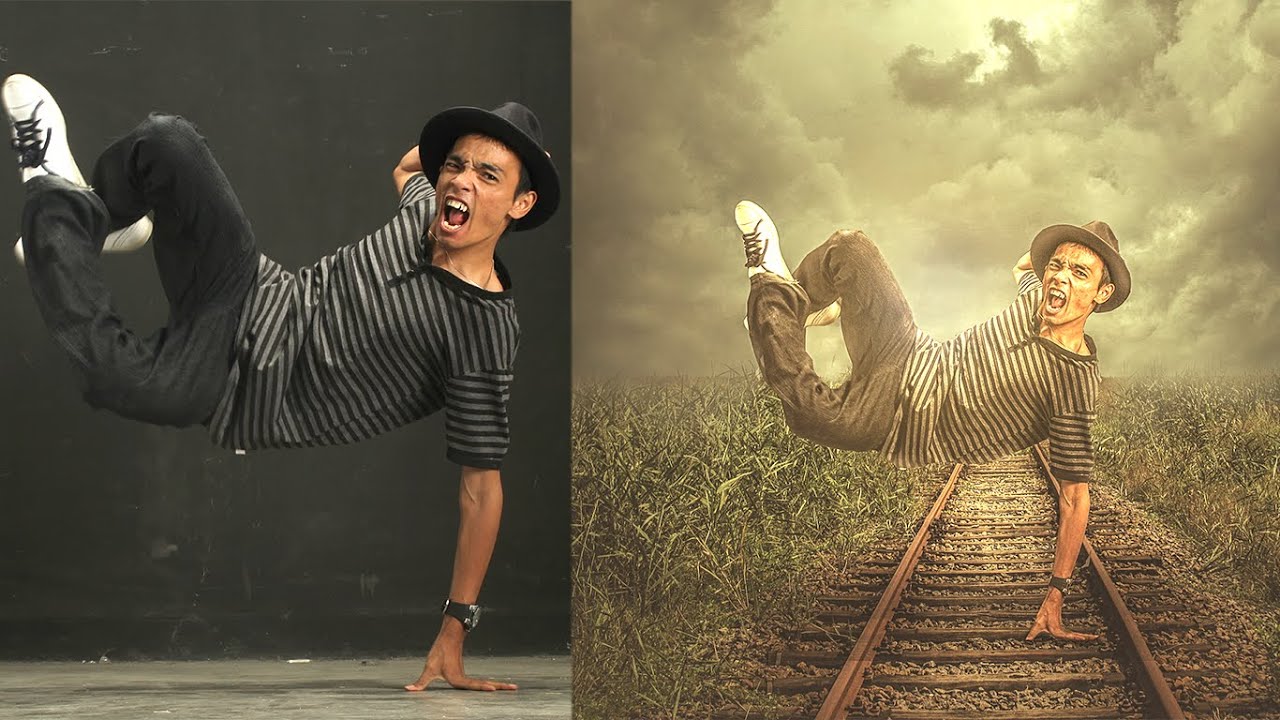 Photoshop CC Manipulation Tutorials | Photo Effects Jumping boy