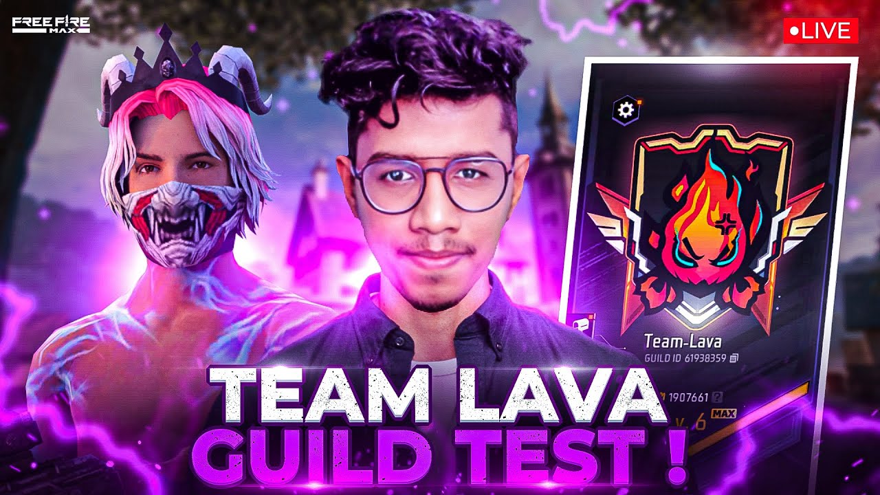 🔴LIVE🔴 V BADGE ☠️ TEAM LAVA GUILD TEST LIVE 🔥