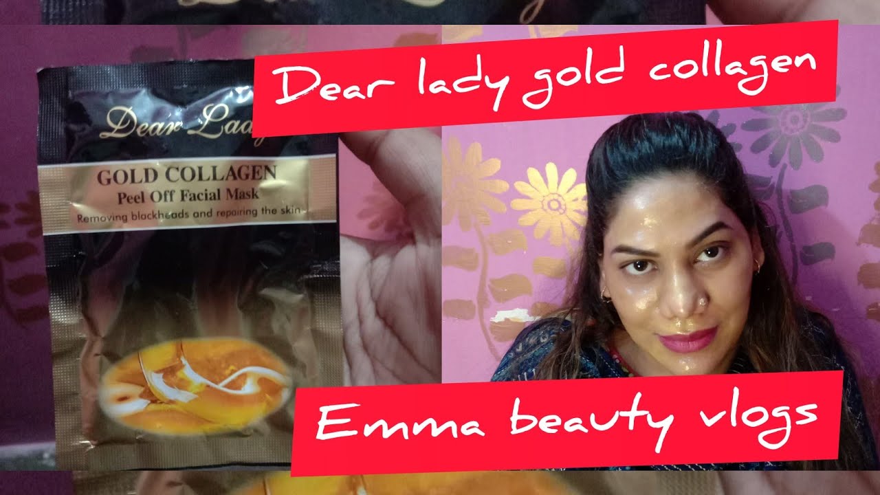 Dear lady gold collagen peel off facial mask skin bright /glow /Soft Review