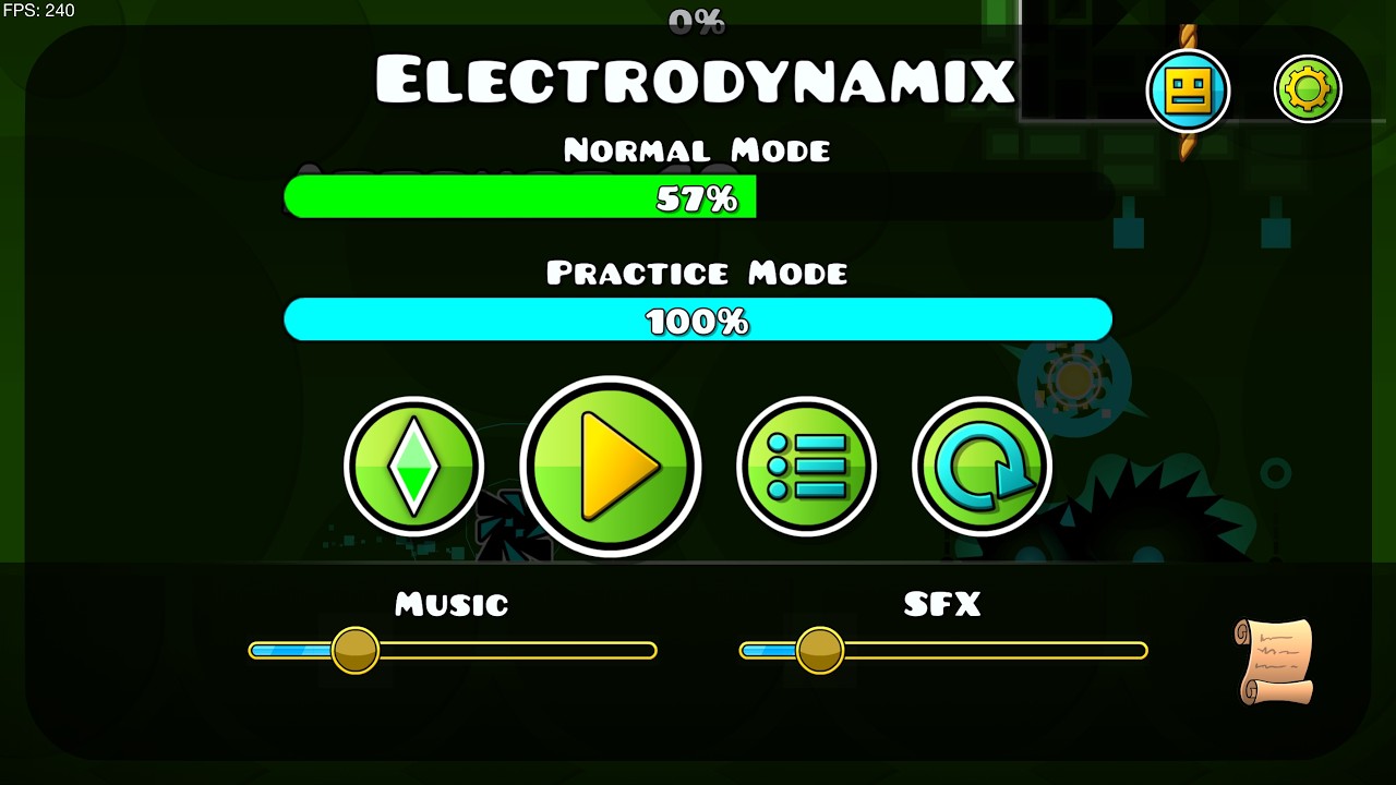 GEOMETRY DASH: Electrodynamics 57%