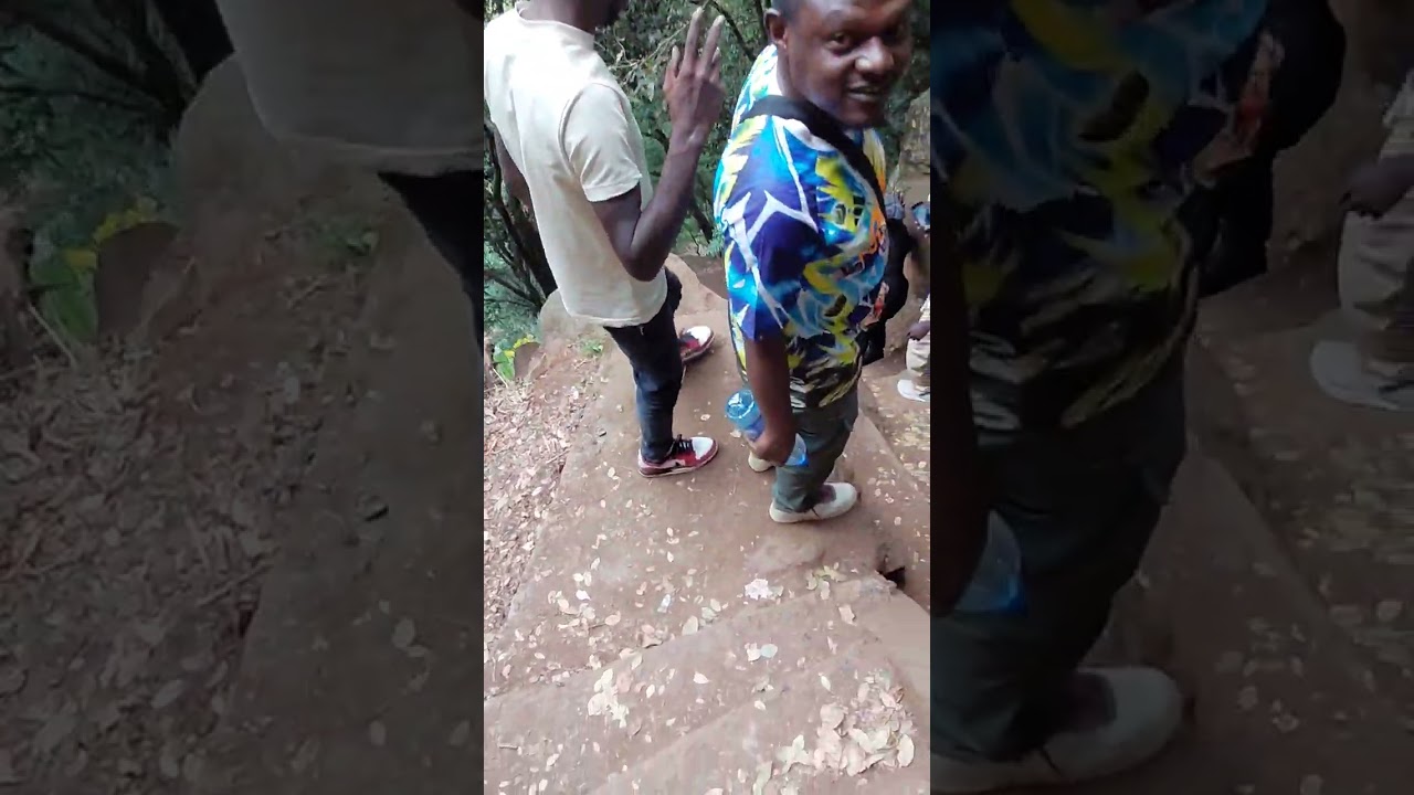 The 74 meters journey to the bottom of thompson's falls in Nyahururu Laikipia county 
