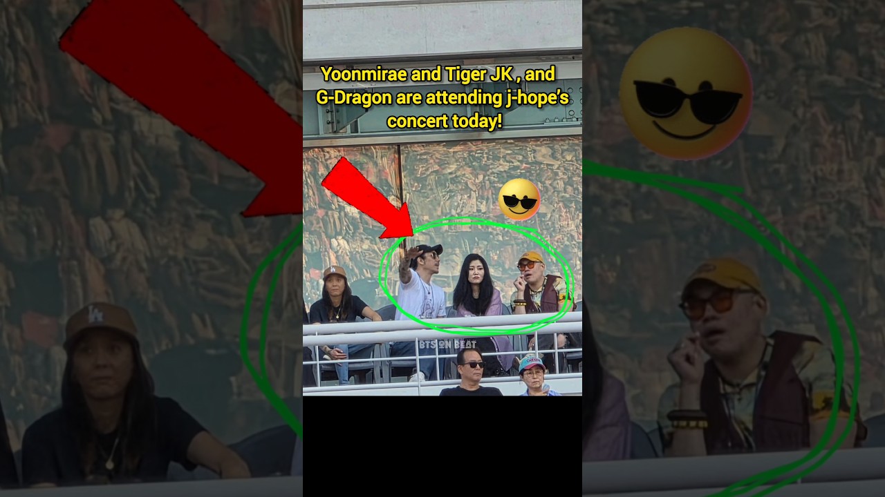🤯😱Yoonmirae and Tiger JK , and  G-Dragon are attending j-hope&rsquo;s concert today 🔥 #jhope #fypviralシ