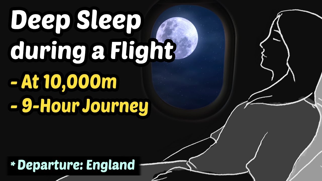 ✈️💤 영국발 항공편 기내 1등석에서 숙면하세요! 수면을 돕는 9시간 비행기 백색소음 with 5개국 상공을 지나가는 무착륙 국제관광비행 테마 (기상 안내방송 1회 有)