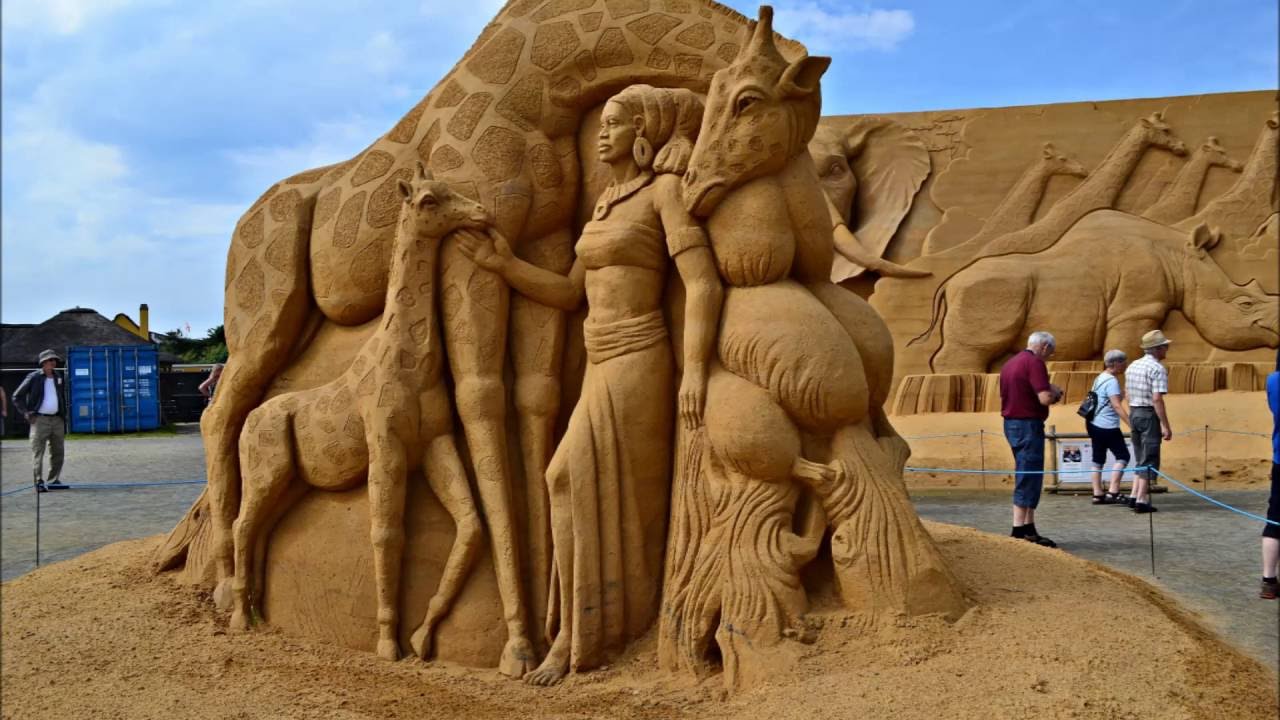 Sand skulptur kunst ved Søndervig 2016