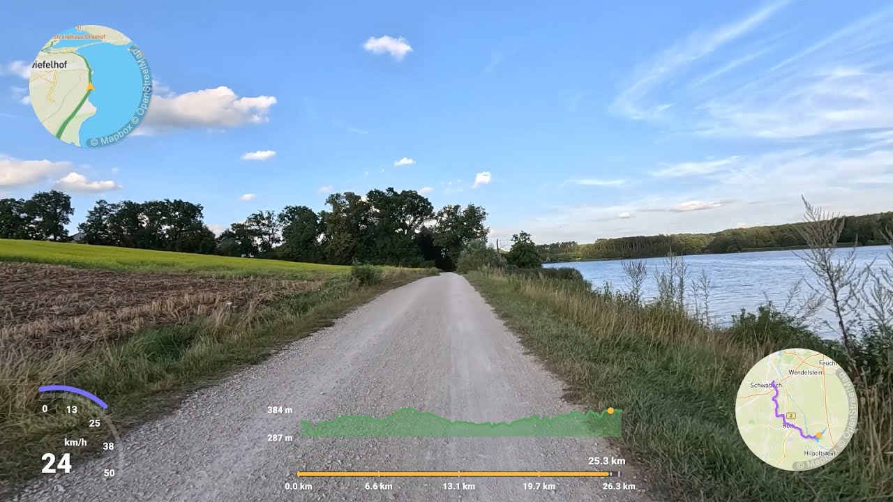 Fahrradtour bei herrlichem Wetter von Schwabach Limbach zum Rothsee