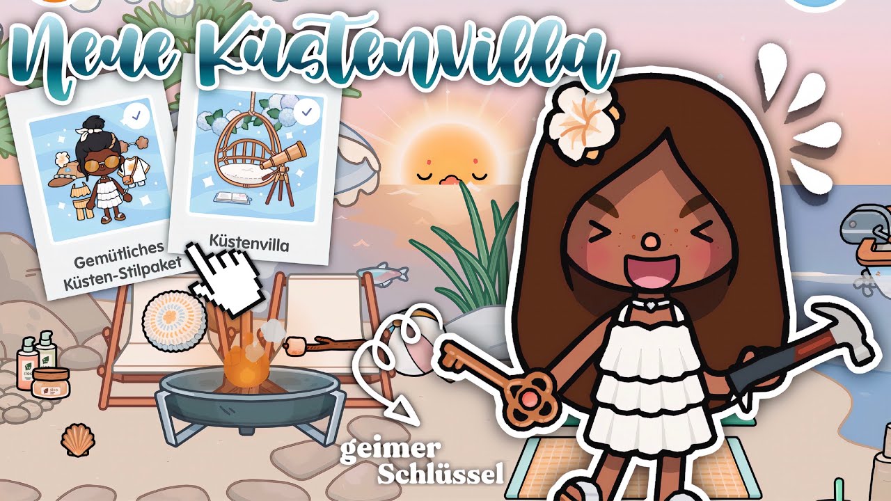 NEUES KÜSTENVILLA UPDATE + HAUSTOUR 🐚💙 | NEUES HAUS EINRICHTEN | TOCA BOCA STORY DEUTSCH