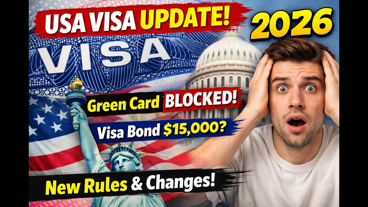 USA Immigration Update 2026 |USA Visa Update 2026 🔴 Green Card Blocked? $15,000 Visa Bond New Rules