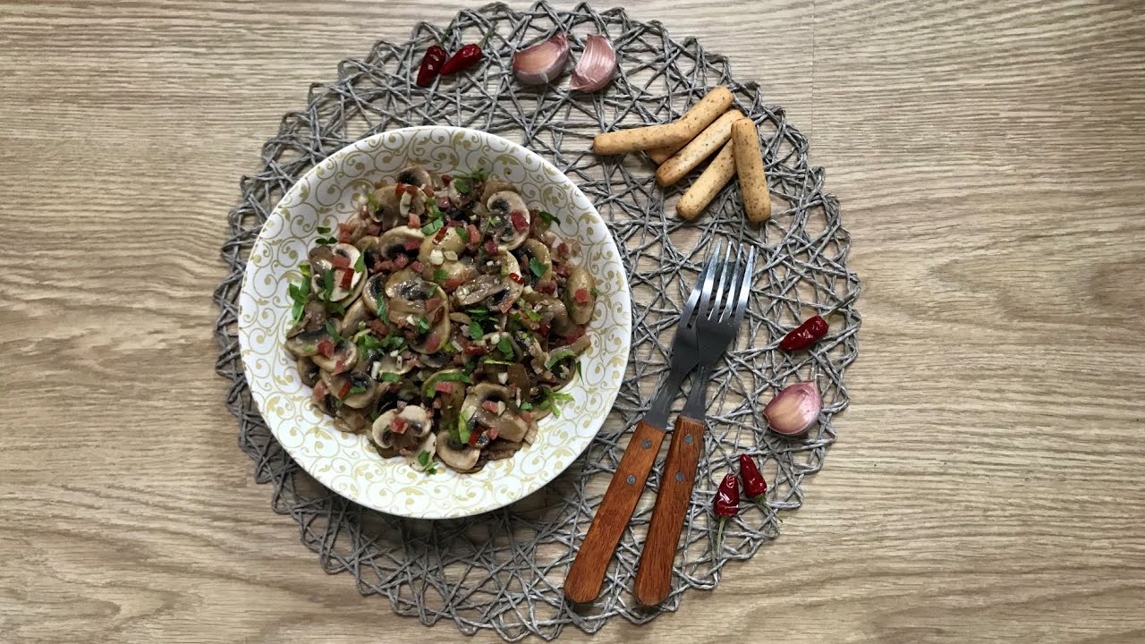 CHAMPIÑONES AL AJILLO EN EL MICROONDAS  ¡Receta Sana en 10 Minutos!