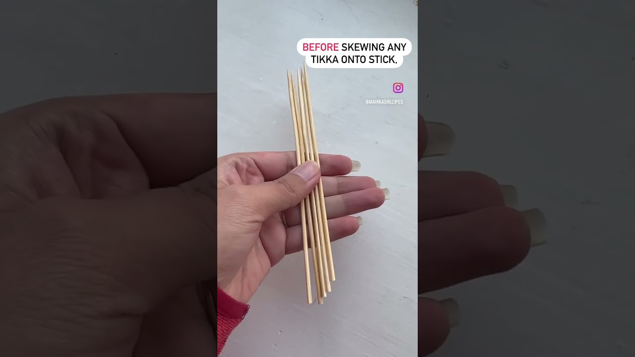 Correct way to Tandoori/ barbecue recipes | How to use bamboo skewer sticks | #tandoorirecipes