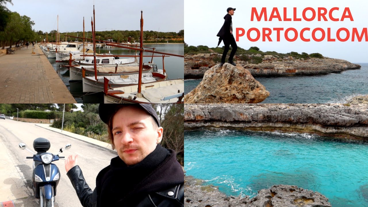 VLOG 07- PODR&Oacute;Ż NA MAJORKĘ- Portocolom: spokojna rybacka wioska. Zwiedzam wyspę skuterem!
