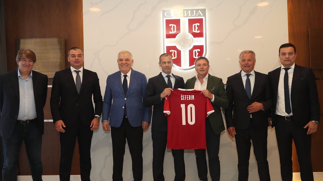 Predsednik UEFA Aleksander Čeferin gost Fudbalskog saveza Srbije (Stara Pazova, 24.06.2022.)
