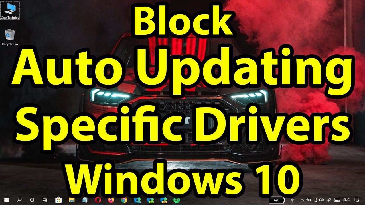How to Block Windows 10 from auto updating specific drivers
